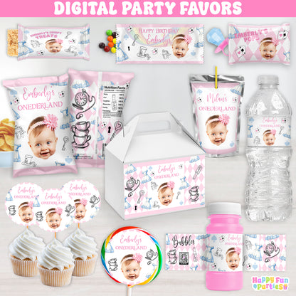 Digital Tea Party Favors | Printable Snack Bags, Labels & Decorations