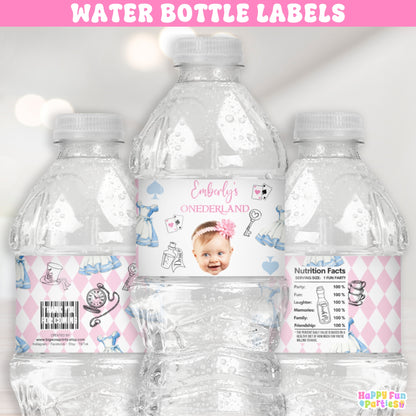 Enchanted Tea Party Water Bottle Labels | Personalized Storybook Party Stickers