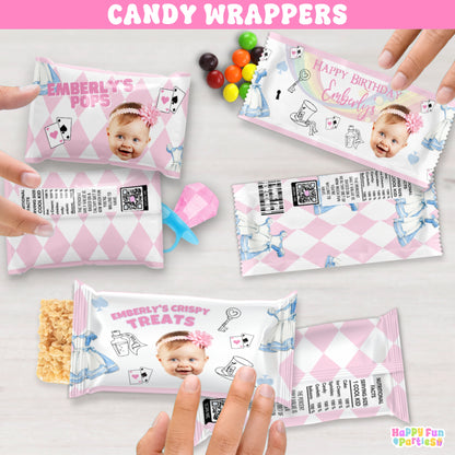 Custom Storybook Candy Wrappers | Personalized Tea Party Birthday Favors