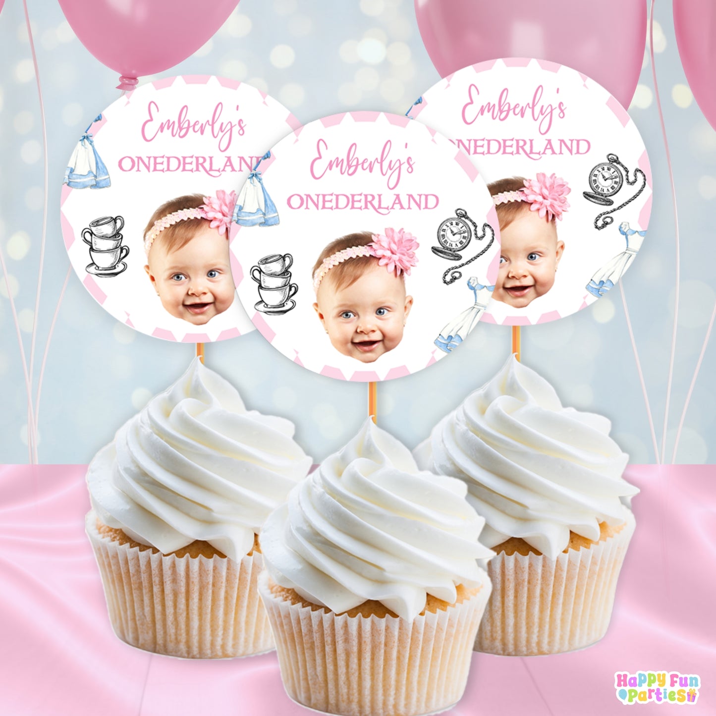 Digital Tea Party Favors | Printable Snack Bags, Labels & Decorations