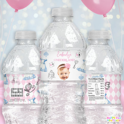 Enchanted Tea Party Water Bottle Labels | Personalized Storybook Party Stickers