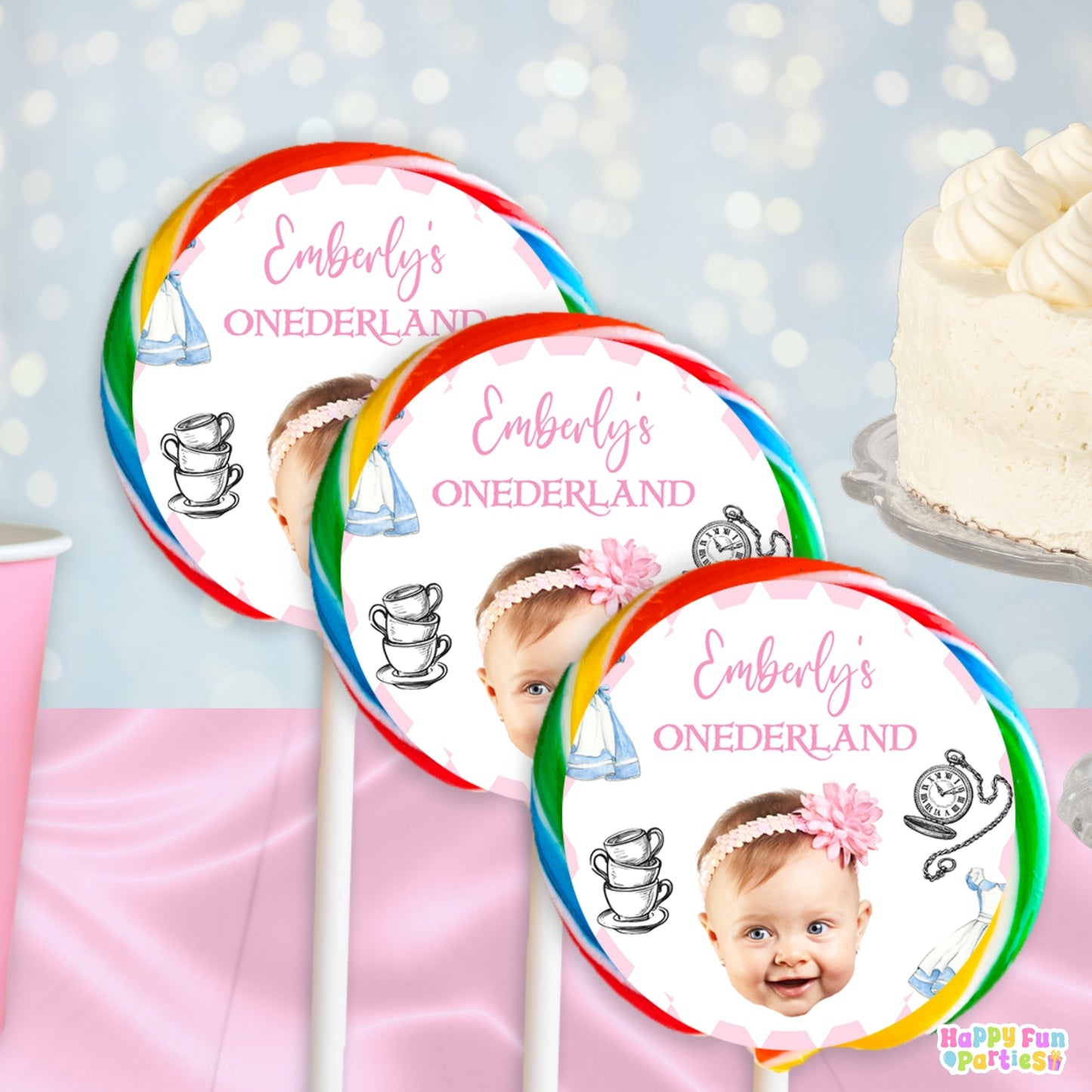 Digital Tea Party Favors | Printable Snack Bags, Labels & Decorations