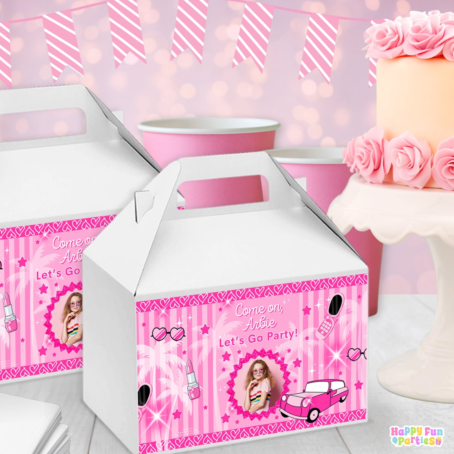 Fashion Doll-Themed Digital Party Favors | Custom Pink Printables for Birthdays