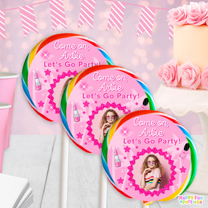 Fashion Doll-Themed Digital Party Favors | Custom Pink Printables for Birthdays