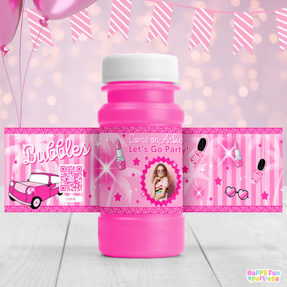 Fashion Doll-Themed Digital Party Favors | Custom Pink Printables for Birthdays