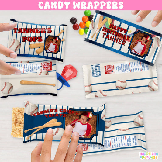 Custom Baseball Candy Bar Wrappers | Personalized Chocolate Wrappers