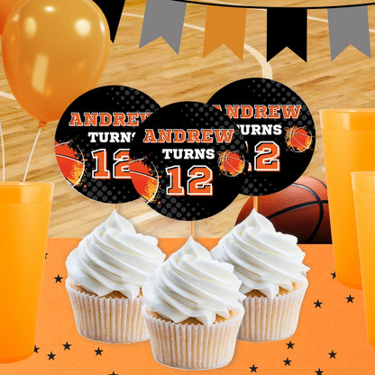 Personalized Basketball Party Favors | Dunk Birthday Decorations | Digital Download