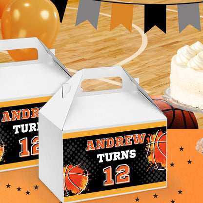 Personalized Basketball Party Favors | Dunk Birthday Decorations | Digital Download