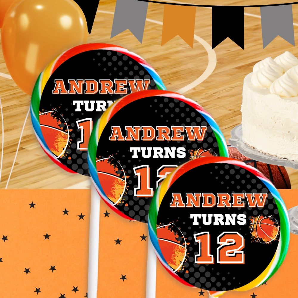 Personalized Basketball Party Favors | Dunk Birthday Decorations | Digital Download