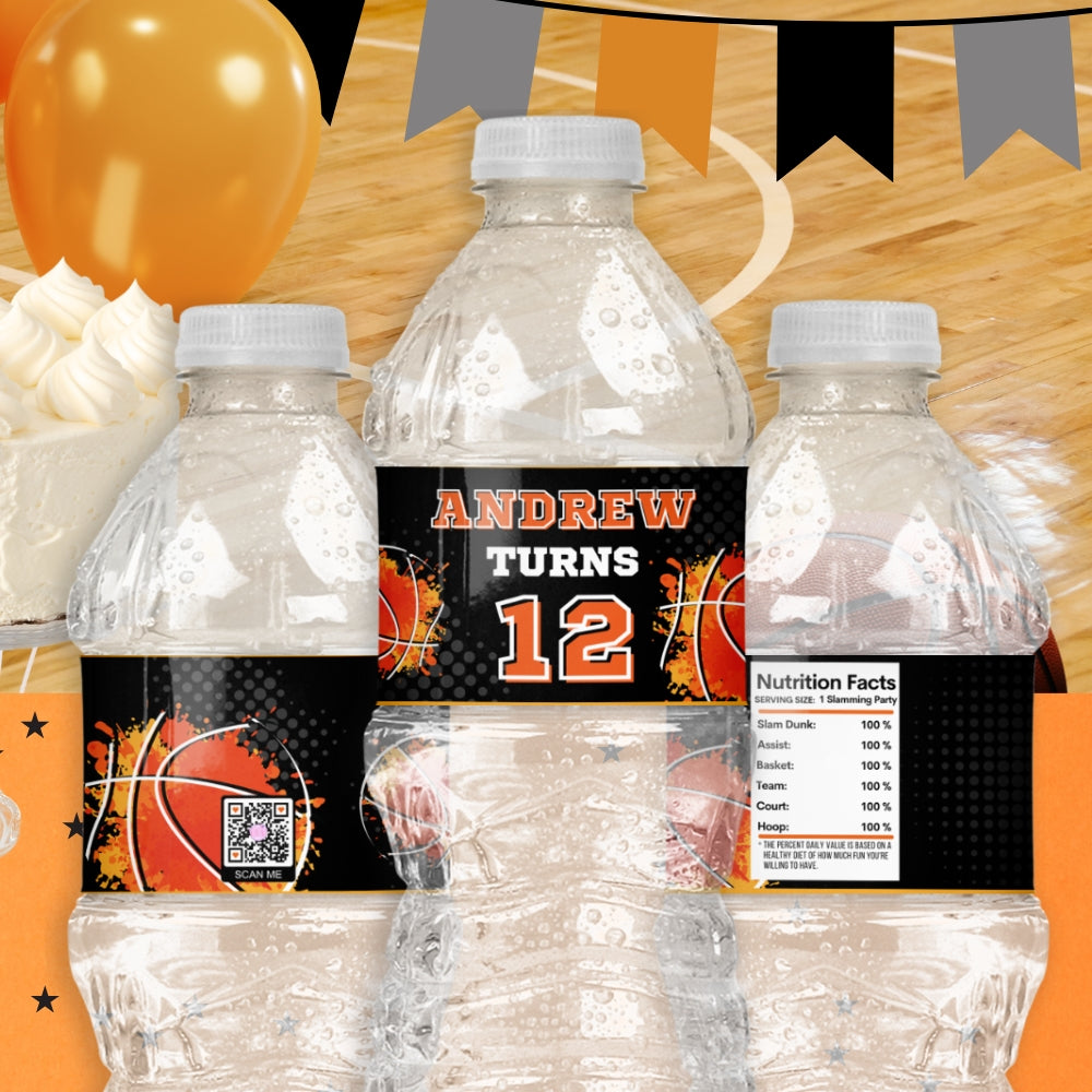 Personalized Basketball Party Favors | Dunk Birthday Decorations | Digital Download