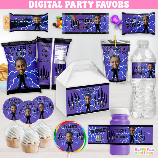 Digital Warrior Party Favors | Printable Snack Bags, Labels & Decorations