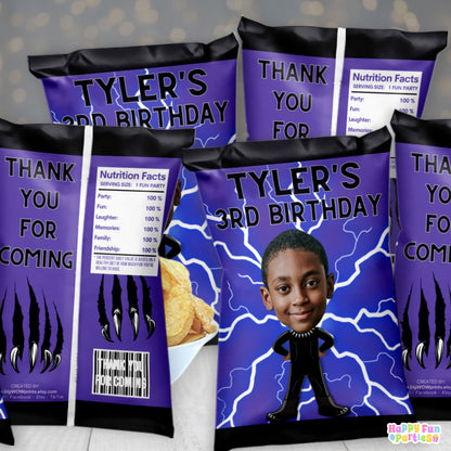 Personalized Royal Warrior Snack Bag | Custom Hero Party Favor