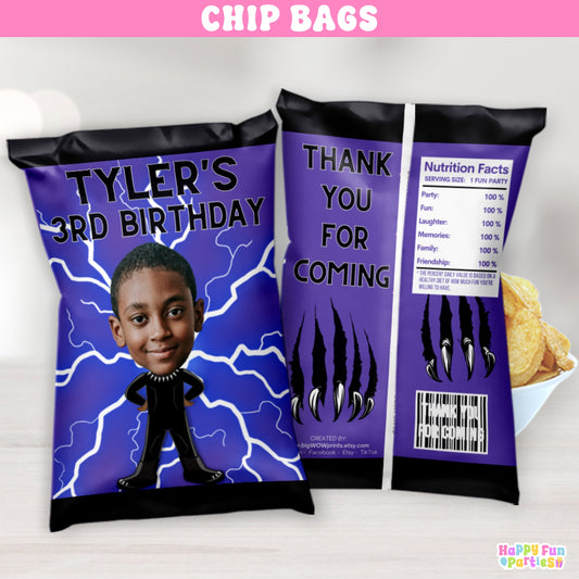 Personalized Royal Warrior Snack Bag | Custom Hero Party Favor