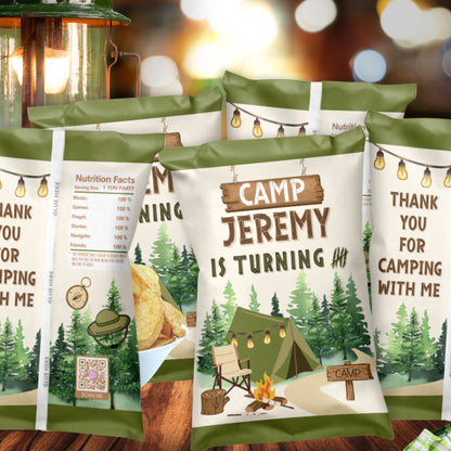 Personalized Camping Chip Bags | Wilderness Adventure Snack Wrappers