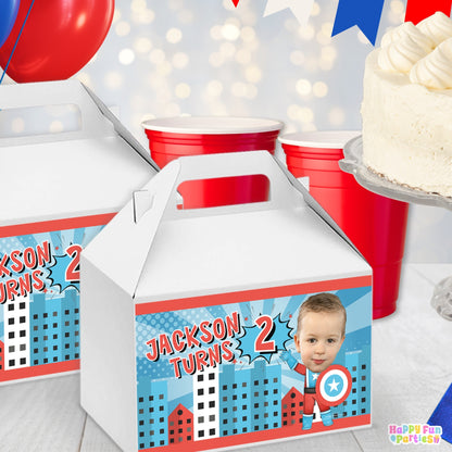 Digital Superhero Party Favors | Printable Snack Bags, Labels & Decorations