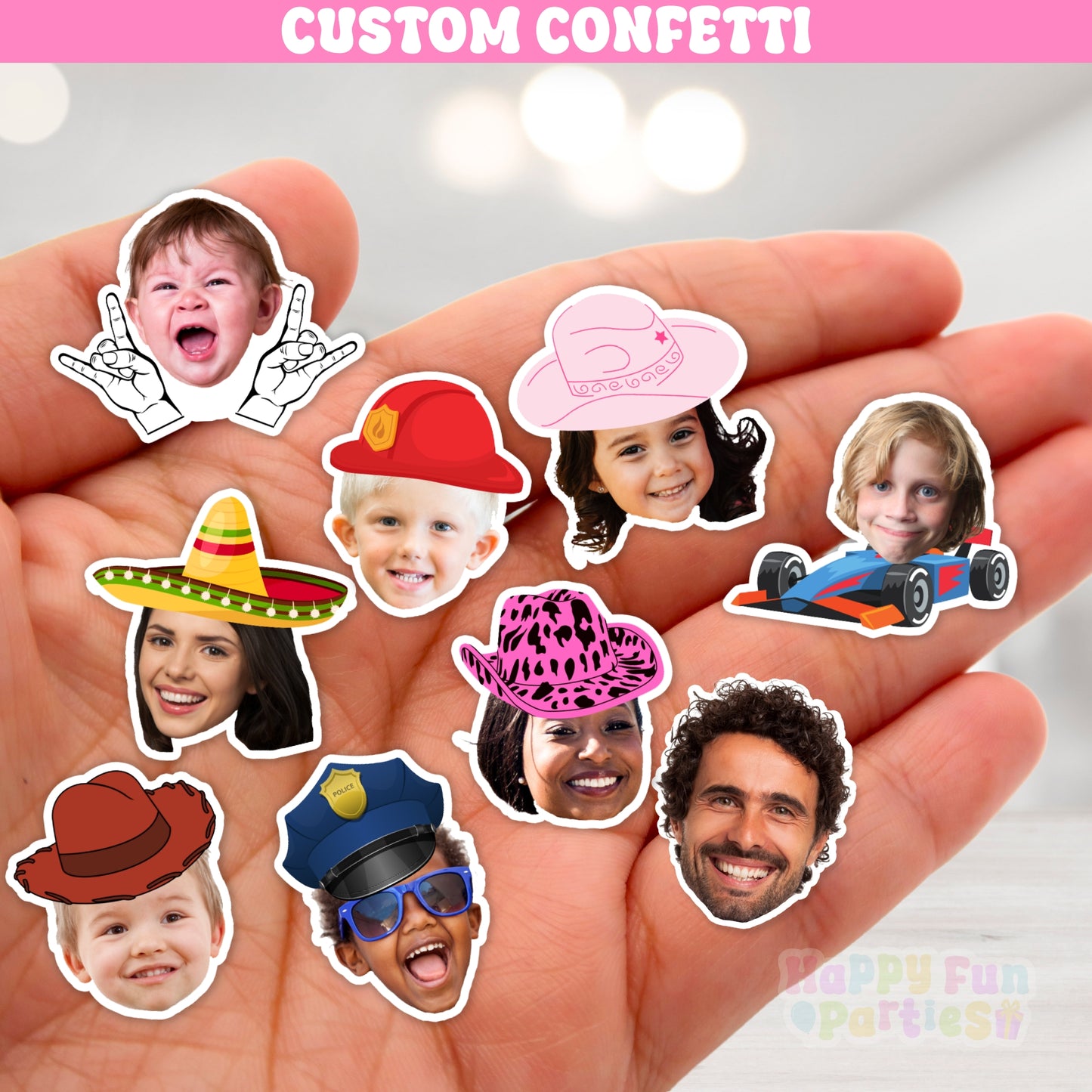 Custom Face Confetti for Birthday Parties | Fun & Personalized Party Decorations