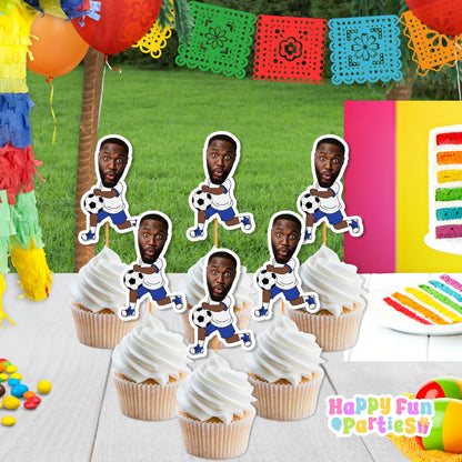 Custom Funny Face Cupcake Toppers | Personalized Party Decorations for Birthday Parties, Sports Themes, Holiday Events, Pets Parties, and More