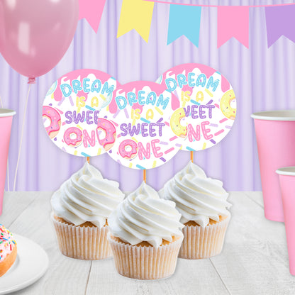 Personalized Donut Digital Party Favors | Custom Printable Birthday Decorations