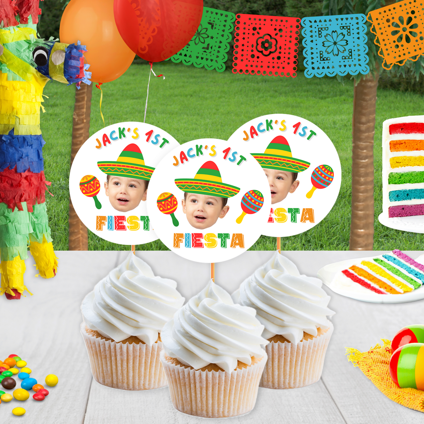 Personalized Fiesta Party Decorations | Cinco De Mayo Party Supplies | Digital Download