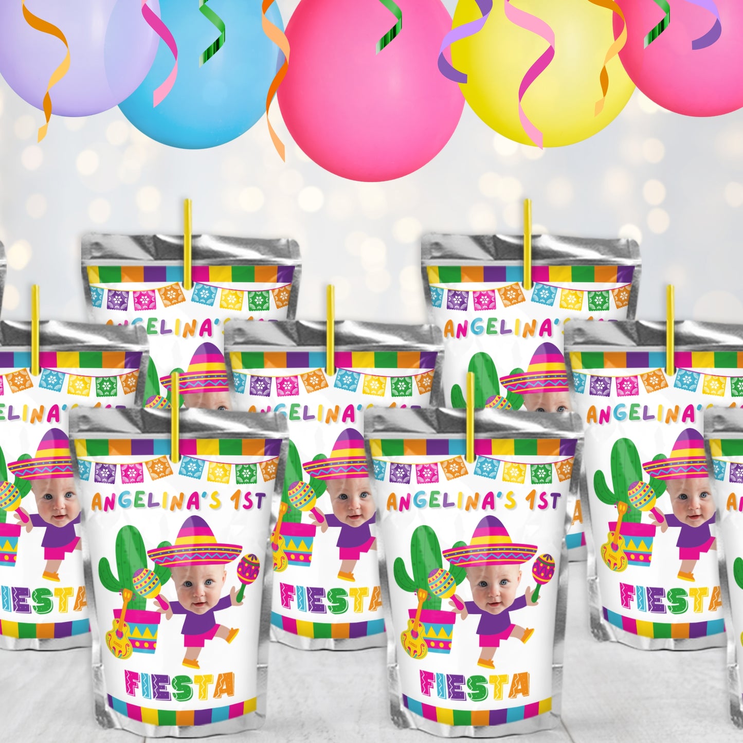 Personalized Fiesta Party Favors | Girls Cinco De Mayo Party Ideas | Digital Download