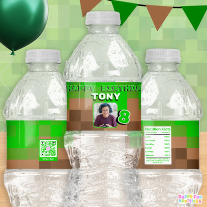 Digital Pixel Party Favors | Printable Snack Bags, Labels & Decorations