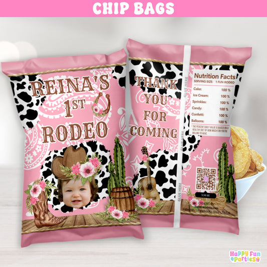 Personalized Rodeo Chip Bag Party Favors