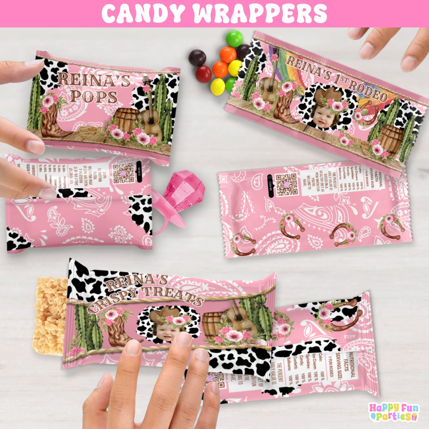 Personalized Rodeo Themed Candy Wrappers