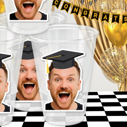 Custom Graduation Cups | Custom Plastic Cups | 2025 Graduation Decor | Drinkware