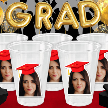 Custom Graduation Cups | Custom Plastic Cups | 2025 Graduation Decor | Drinkware