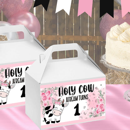 Personalized Holy Cow Birthday Party Supplies | Holy Cow I'm One Two Three | Digital Download