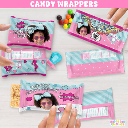 Surprise Doll Candy Wrappers | Personalized Party Favor Labels