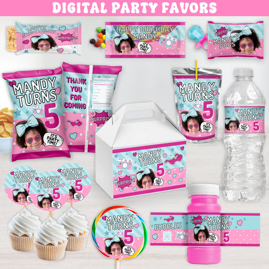 Personalized Glam Doll Party Favors | Diva Baby Birthday Decor | Digital Download