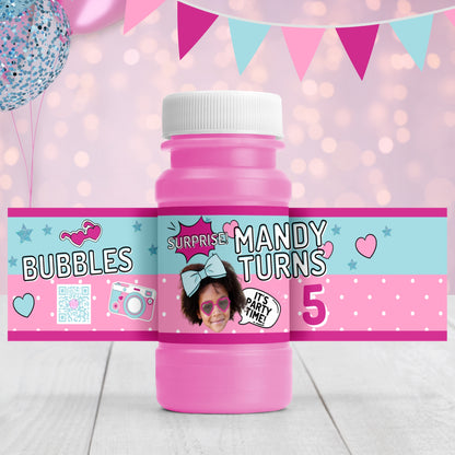 Personalized Glam Doll Party Favors | Diva Baby Birthday Decor | Digital Download