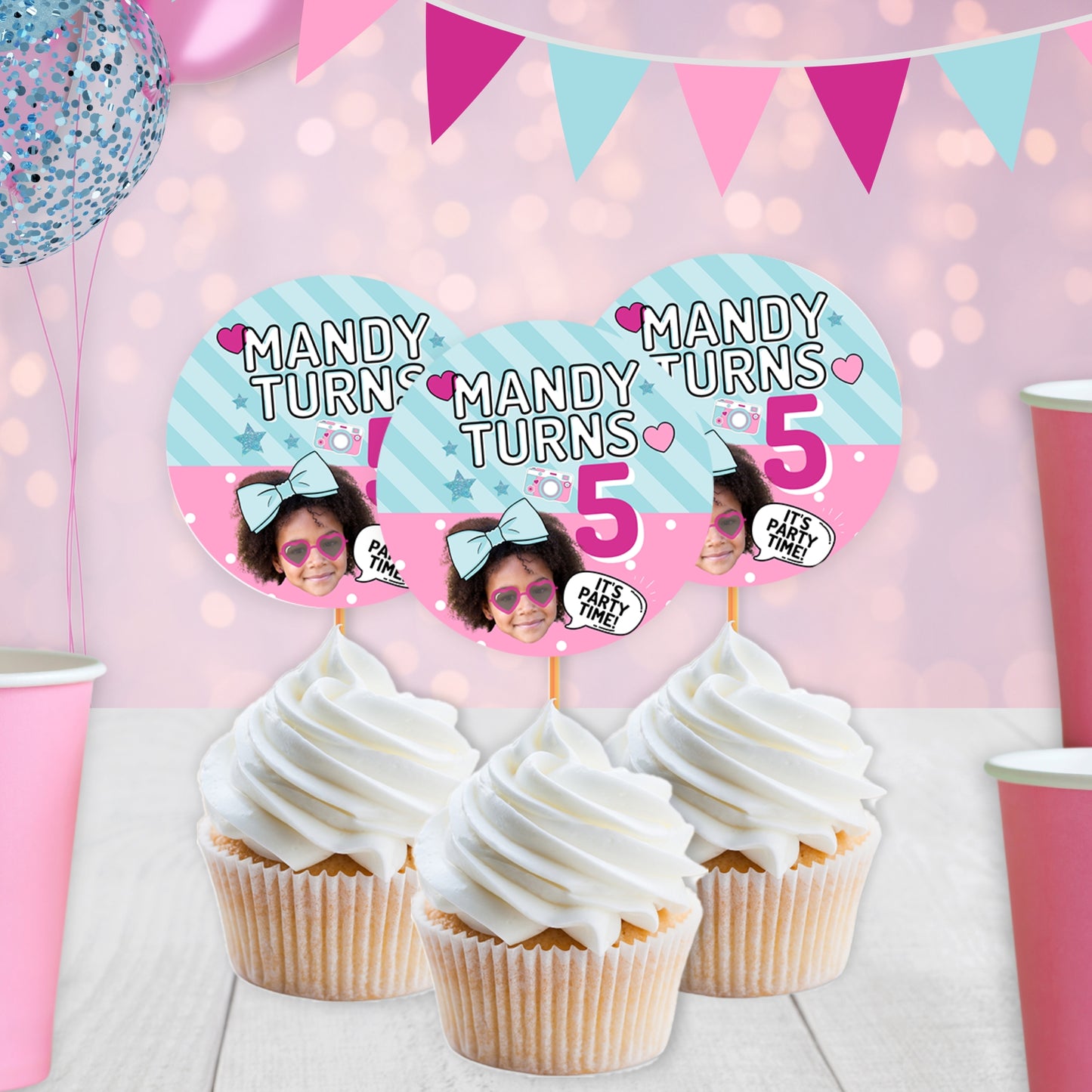 Surprise Doll Cupcake Toppers | Personalized Party Decorations