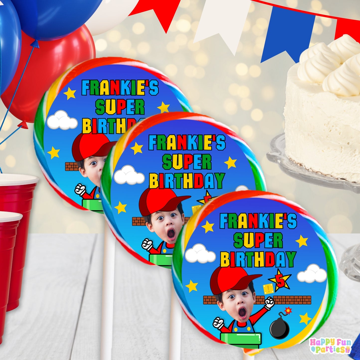 Personalized Pixel Stickers | Custom Arcade Party Labels