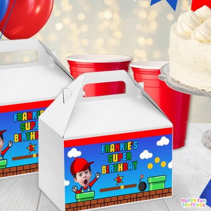 Digital Arcade Party Favors | Printable Snack Bags, Labels & Decorations