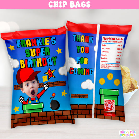 Personalized Arcade Adventure Snack Bags | Custom Video Game Party Favor