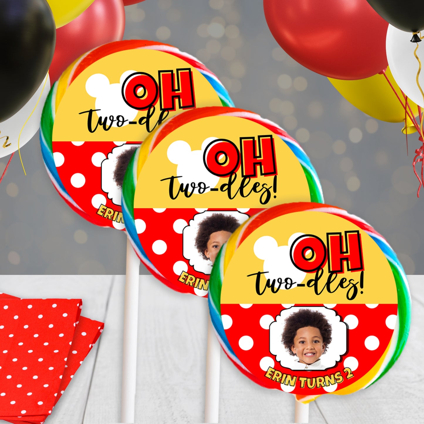 Personalized Oh Twodles Party Supplies For Mouse Themed 2nd Birthday Party 1st First Birthday Party Decor | Digital Download