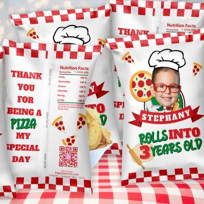 Personalized Pizza Birthday Party Favors And Decorations | Digital Download