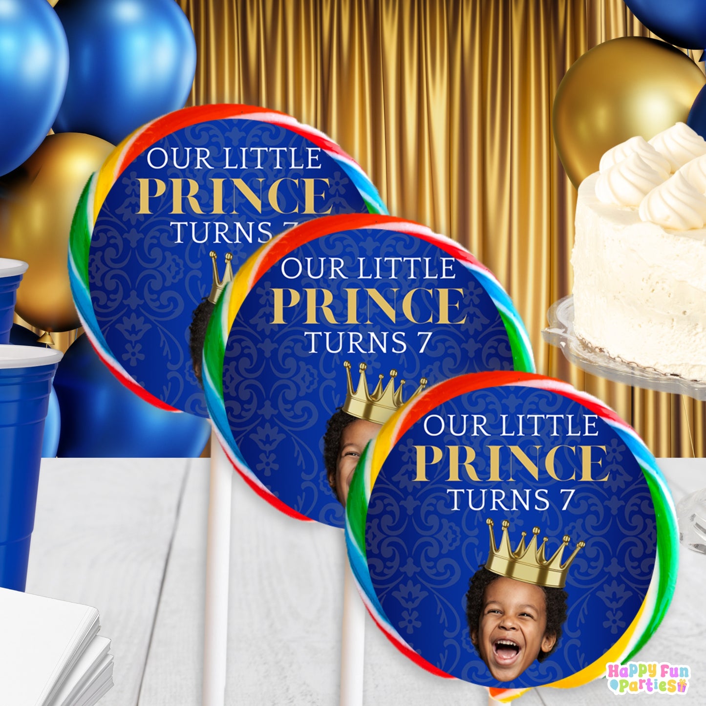 Digital Prince Party Favors | Printable Snack Bags, Labels & Decorations