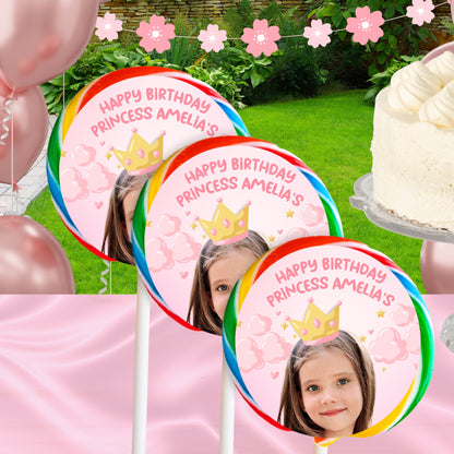 Personalized Princess Birthday Party Supplies | Pink And Gold Princess Party Favors | Digital Download