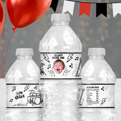 Personalized Rock And Roll Party Favors | Rock Star Music Party Supplies | Digital Download