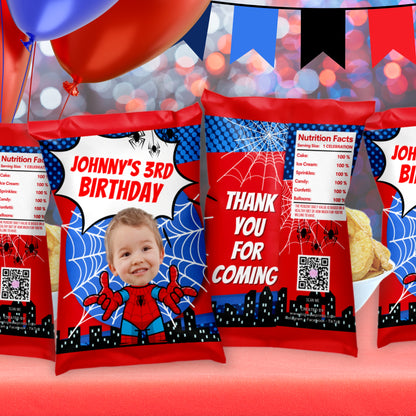 Custom Superhero Chip Bag Wrappers | Personalized Party Favors