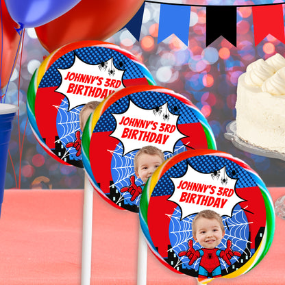 Personalized Spider Birthday Party Supplies | Hero Party Favors | Digital Download