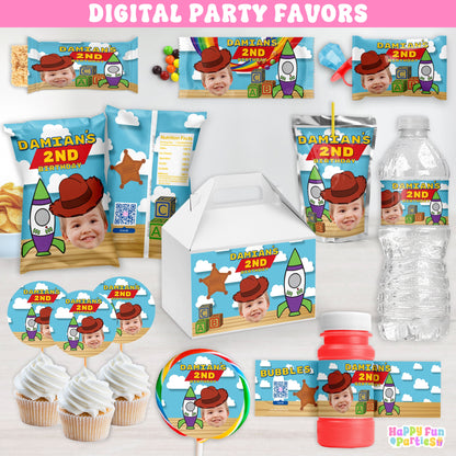 Personalized Toy Inspired Party Favors | Two Infinity 2nd Birthday Decor| Digital Download